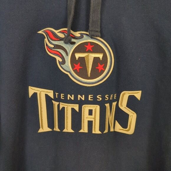 NFL Pro Line Tennessee‎ Titans Embroidered Pullover Blue Hoodie Size Large - Picture 2 of 8
